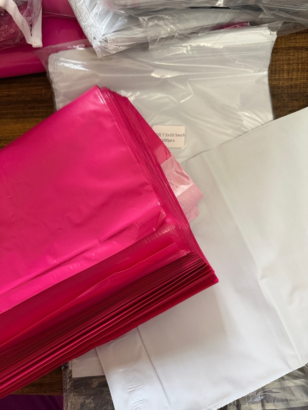 7 x 10 pink or grey polymaikers set of 30